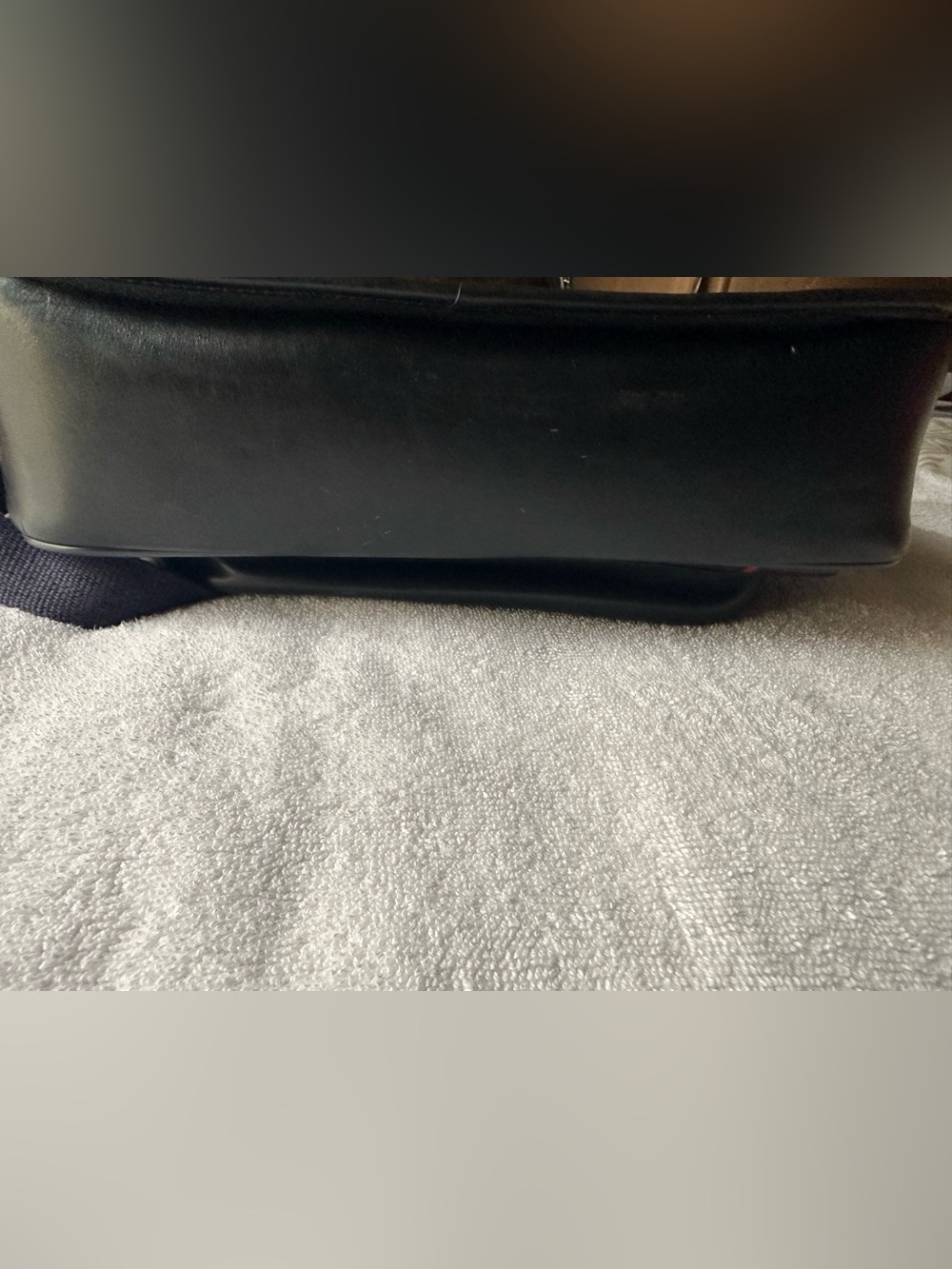 Burberry Nova Check Messenger Crossbody Bag Navy Leather Canvas Laptop Bag - Picture 7 of 13